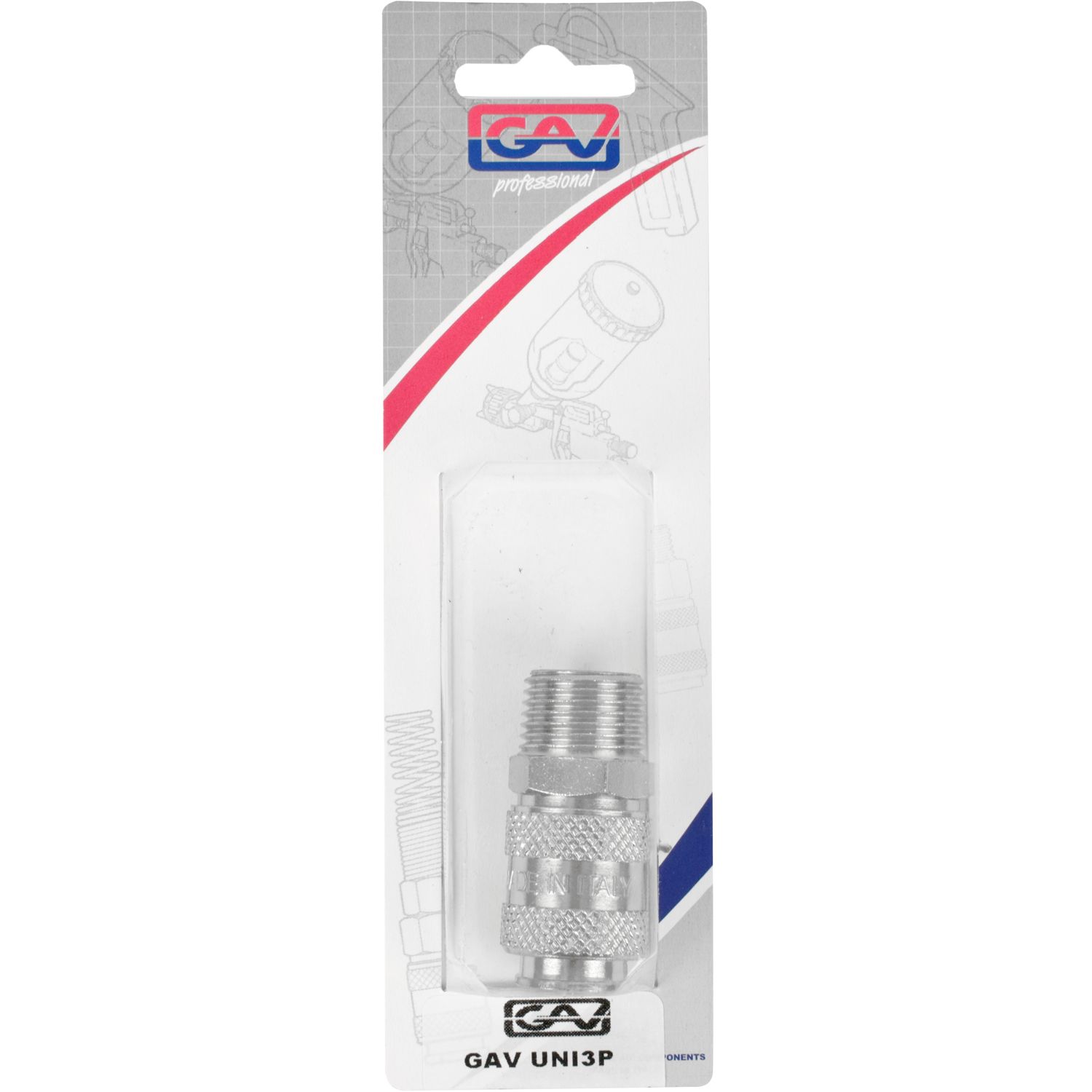 GAV UNI3P Universal Quick Coupler 1/2" Male